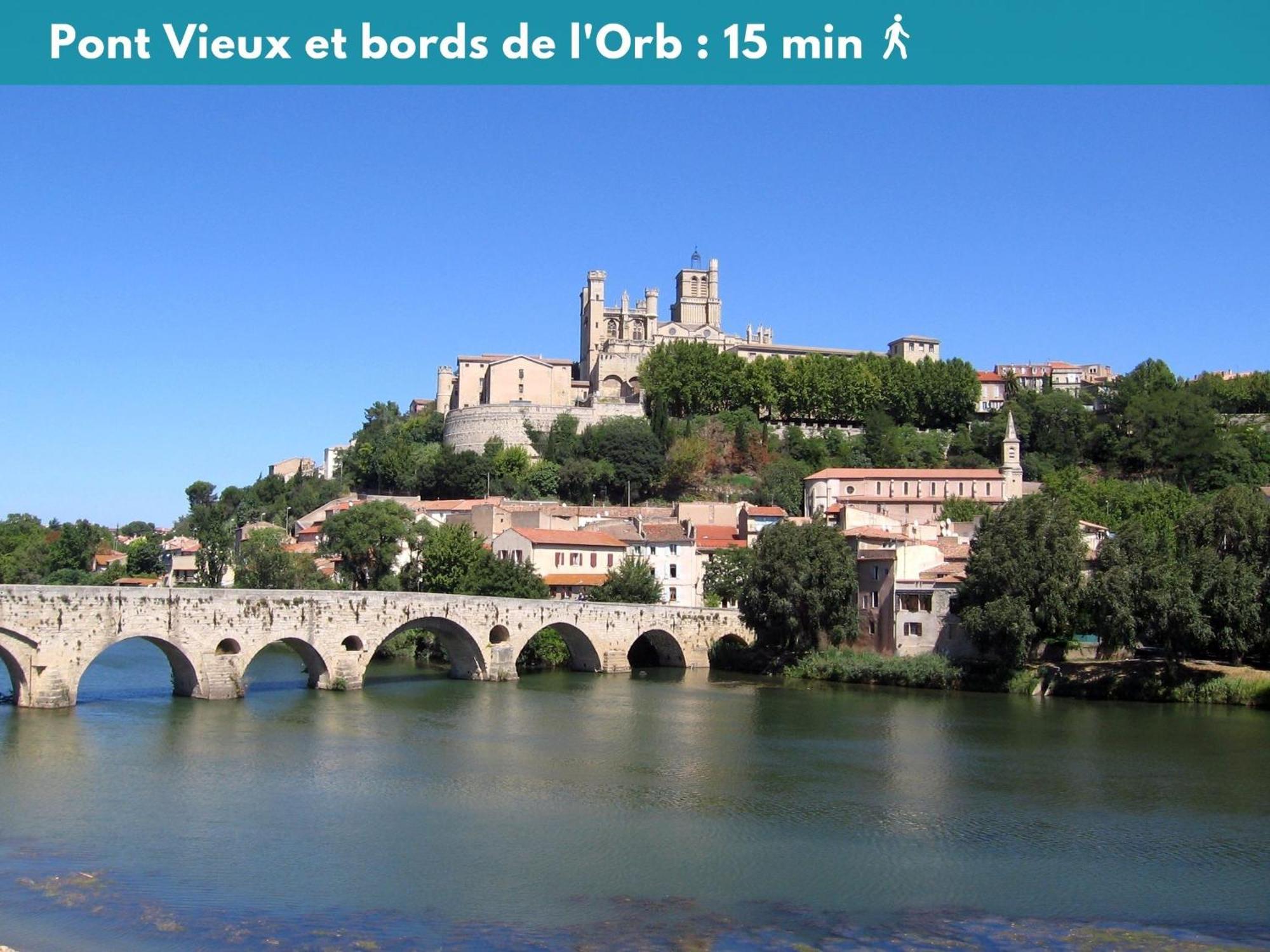 Charmant Studio Climatise 'Alma 1' - Beziers Centre - Wifi Fibre - Netflix公寓 外观 照片